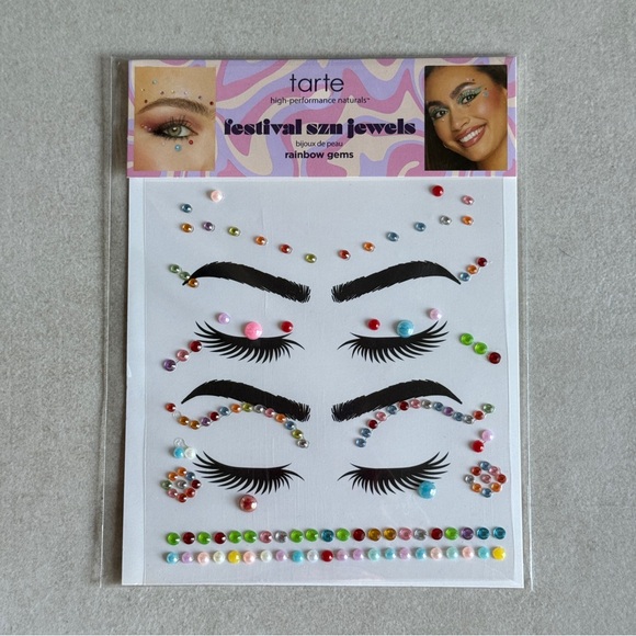 Tarte Festival Szn Jewels Rainbow Gems Face & Body Stickers - Picture 1 of 4